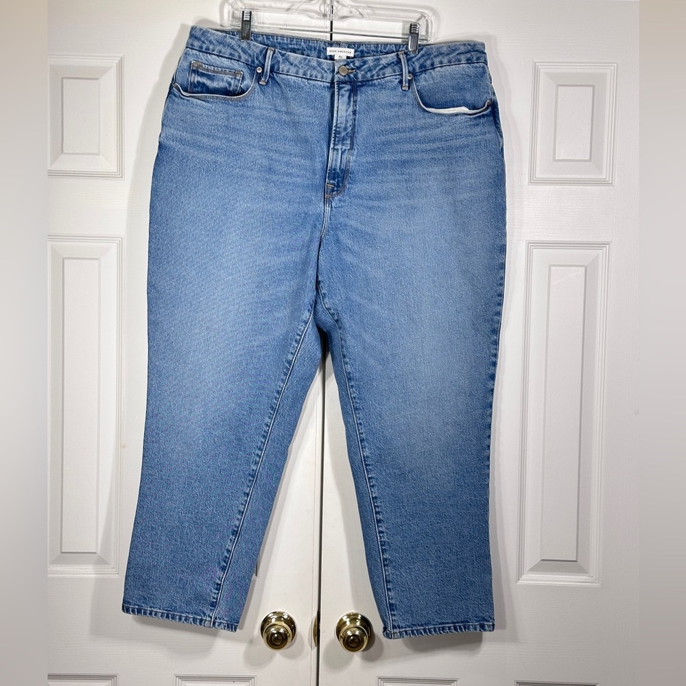 Good American Good vintage straight leg jeans style gv602tft  plus size 20 - Picture 3 of 8